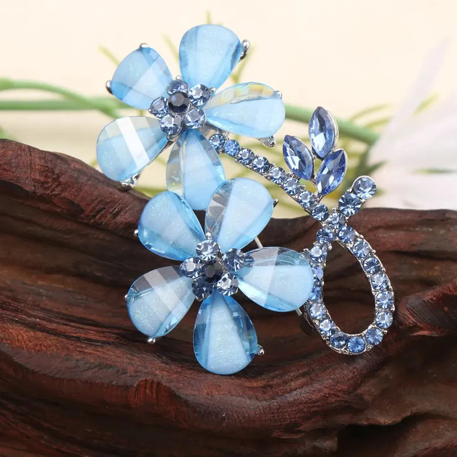 Floral Vintage Brooch Wedding Party Gift for Men Women