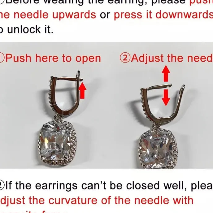 Sky Blue Cubic Zirconia Geometric Silver Color Women Dangle Earrings for Wedding Party Engagement Jewelry