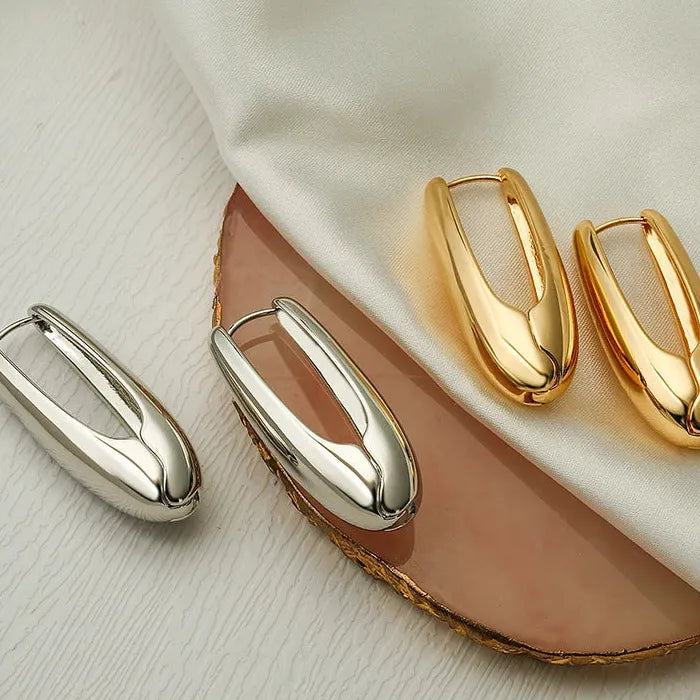 Women's Stainless Steel Geometric Drop Earrings Korean Y2K Luxury Jewelry