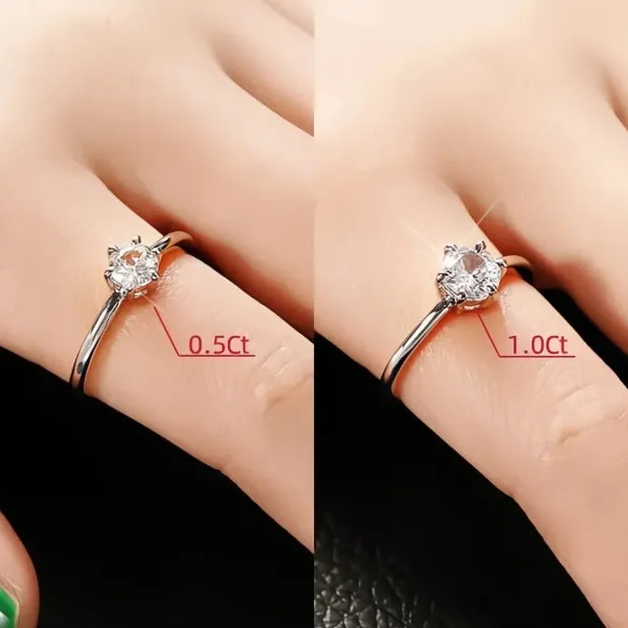 Elegant Cubic Zirconia Engagement Wedding Rings 5-6.5MM for Women