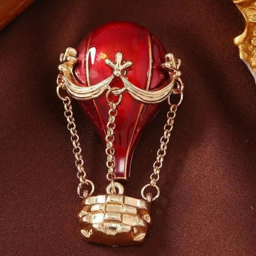 Luxury Hot Air Balloon Brooch Classic Gift for Men & Women
