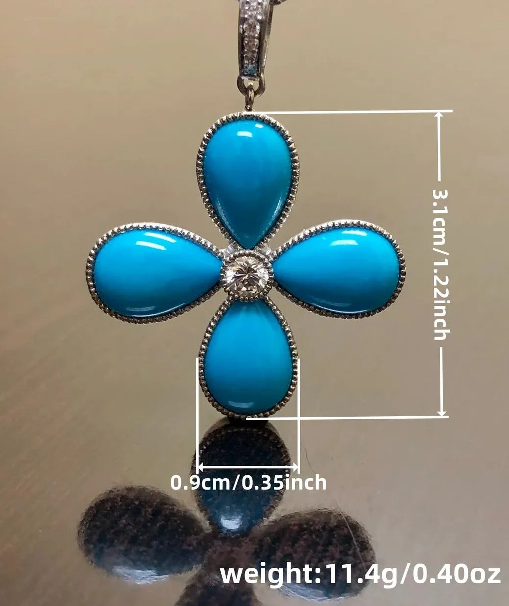 Fashionable Clover Pendant Necklace for Women Silver Plated Zinc Alloy Chain