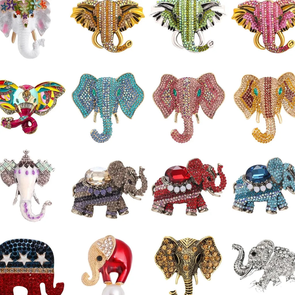 Classic Elephant Brooch Wedding Gift for Women and Men Stylish Accessory