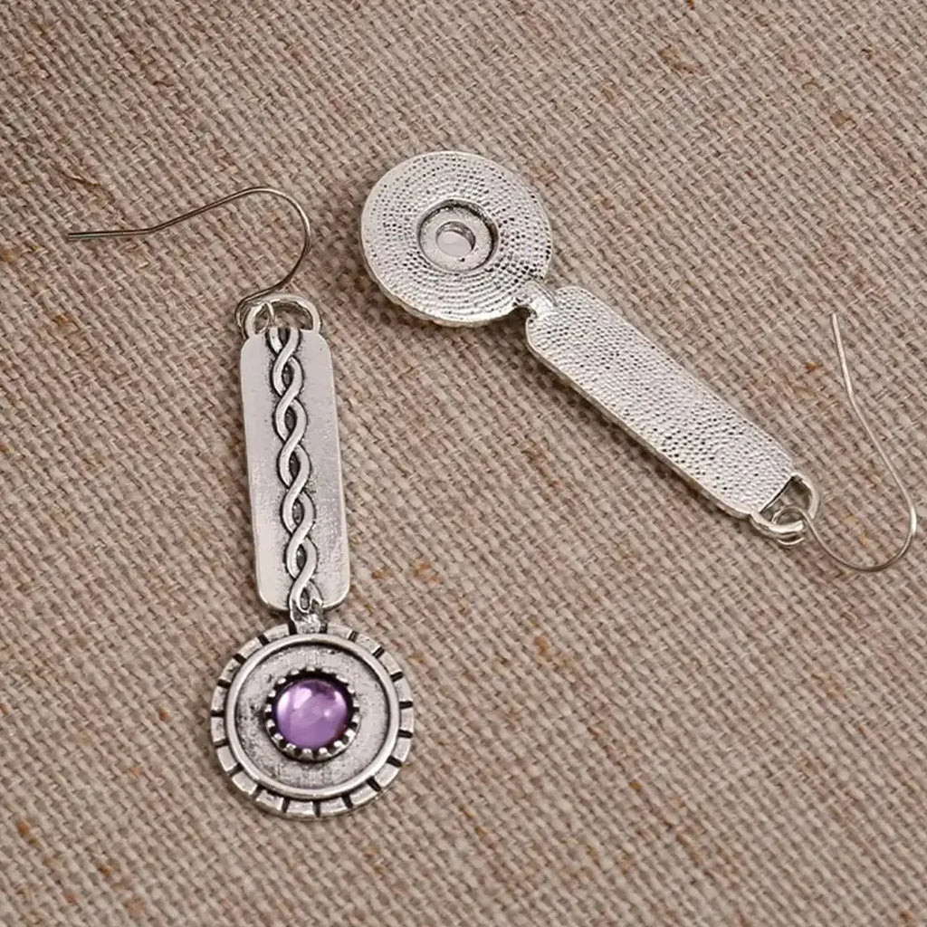 Handmade Punk Pendant Earrings for Women Zinc Alloy Simple Cool Jewelry