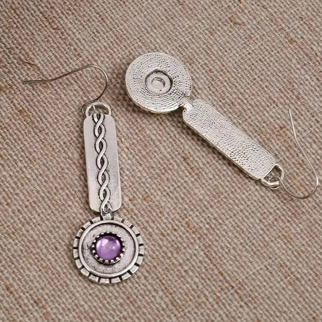Handmade Punk Pendant Earrings for Women Zinc Alloy Simple Cool Jewelry