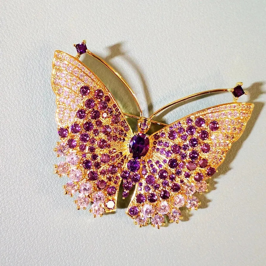 Luxury Butterfly Insect Brooch Pin Classic Style Jewelry Gift for Women