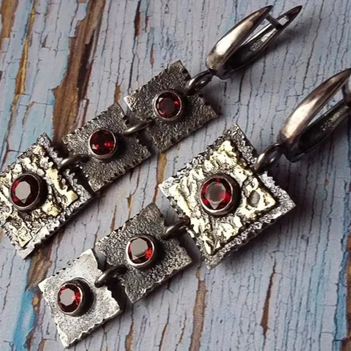 Vintage Bohemian Zinc Alloy Drop Earrings Personalized Metal Pendants Jewelry Gifts