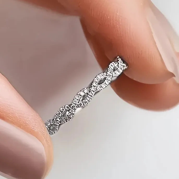 Delicate Girls Finger Rings with Cubic Zirconia CZ Party Daily Wear Fashion Minimalist Jewelry Gift for Women