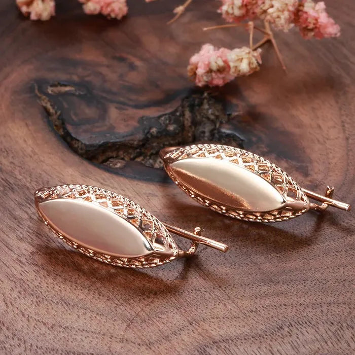 Minimalist Geometric Hollow Lace Drop Earrings Zinc Alloy Ethnic Style Jewelry
