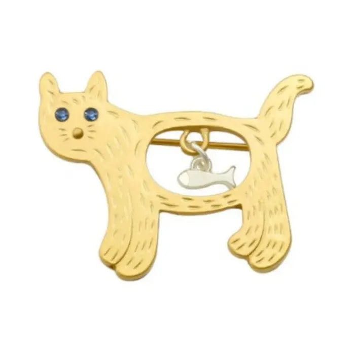 Small Fresh Cat Brooch, Minimalist Classic Gift for Men and Women