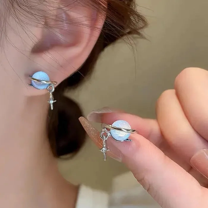 2026 Zinc Alloy Ball Stud Earrings for Women Color Change Cat Eye Gift