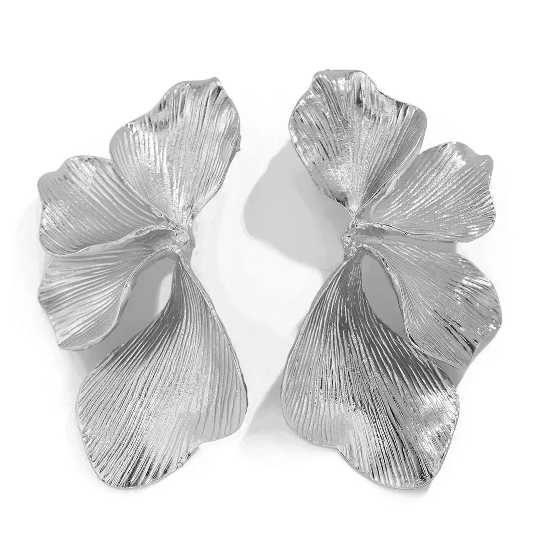 Vintage Plant Petal Drop Earrings for Women Colorful Fashion Jewelry