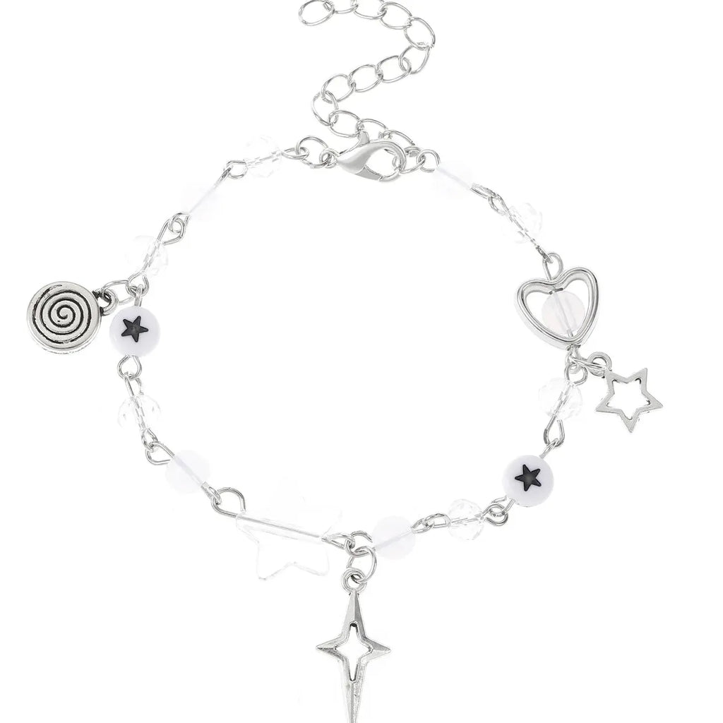 Y2K Couple Bracelets TV Girl Matching Beads Friends Jewelry Gift Trendy Chain