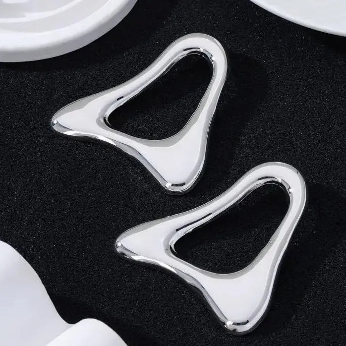 Exaggerated Retro Hollow Triangle Skeleton Drop Earrings Punk Hip-Hop Jewelry