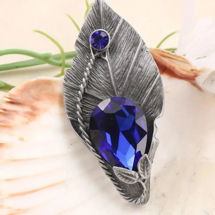 Classic Leaf & Flower Brooch Wedding Gift for Men & Women