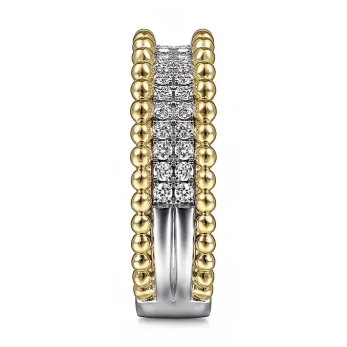 Two-Tone Cubic Zirconia Engagement Ring Elegant Wedding Jewelry for Women