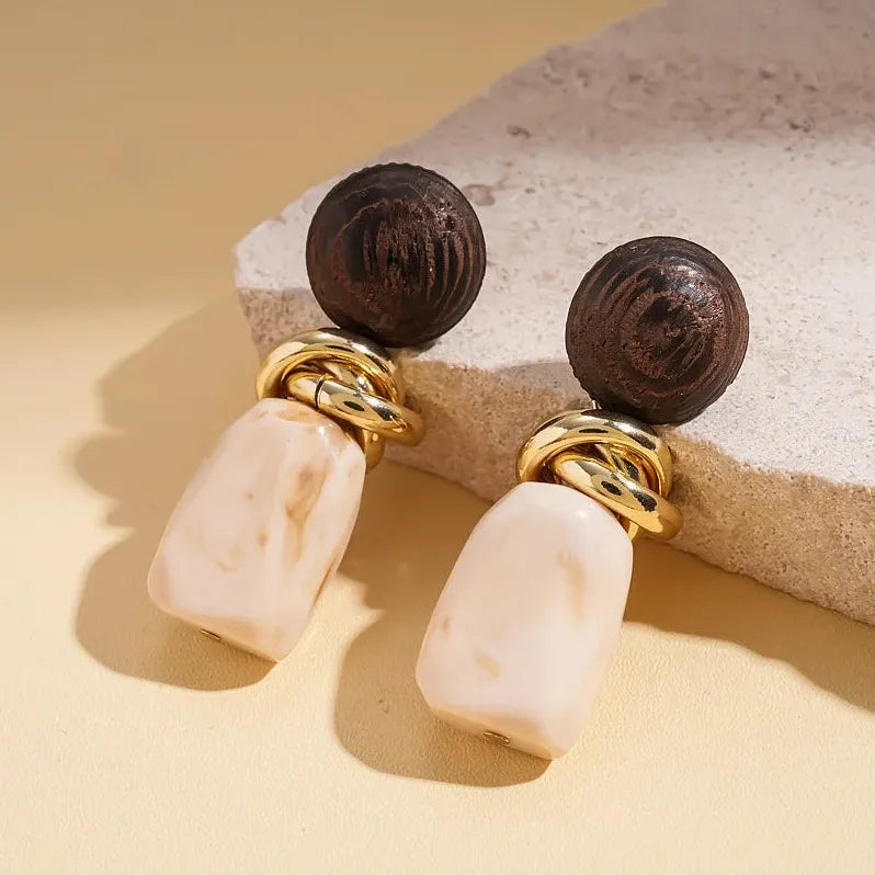 Retro Geometric Drop Earrings for Women Lightweight Wedding Jewelry Gifts