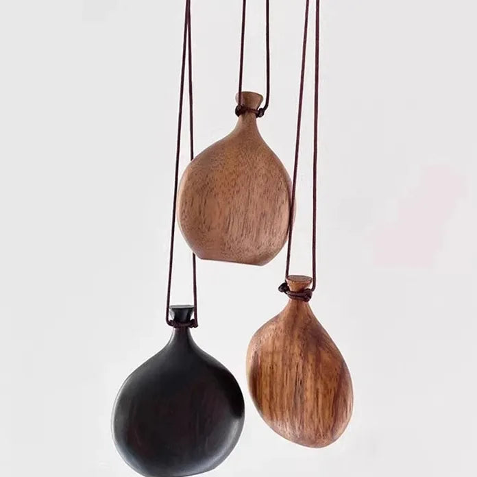 Adjustable Wooden Flagon Pendant Necklace for Women Birthday Gift