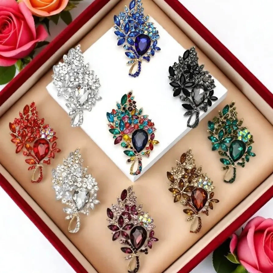 Luxury Floral Classic Brooch Wedding Gift for Men and Women