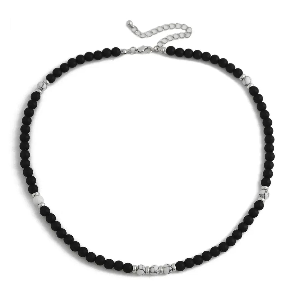 Handmade Men's Resin Beads Necklace Trendy Hip Hop Jewelry Gift