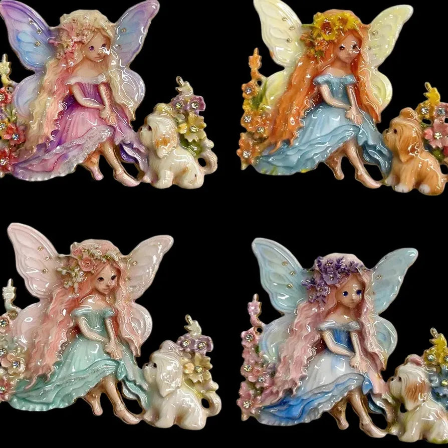 Elegant Wings Puppy Fairy Brooch Pin Jewelry for Men & Women