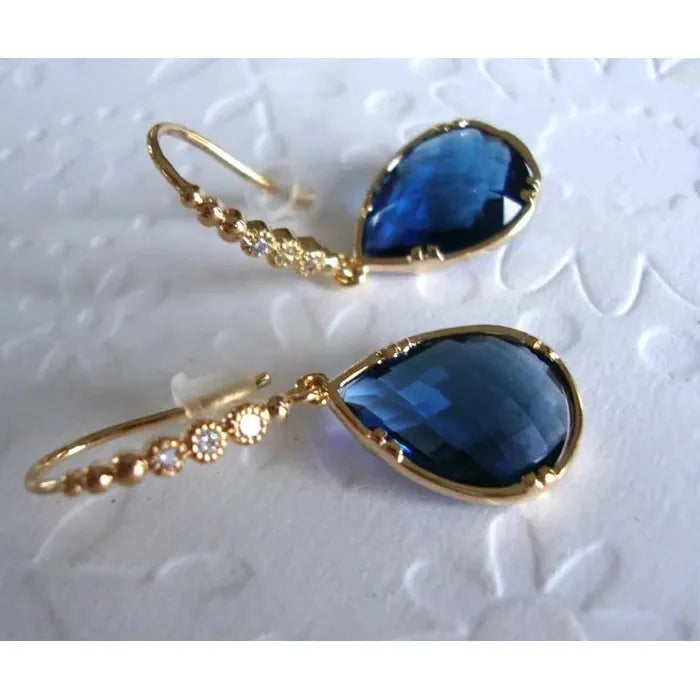 Blue Pendant Mid Length Summer Drop Earrings Zinc Alloy Women's Jewelry