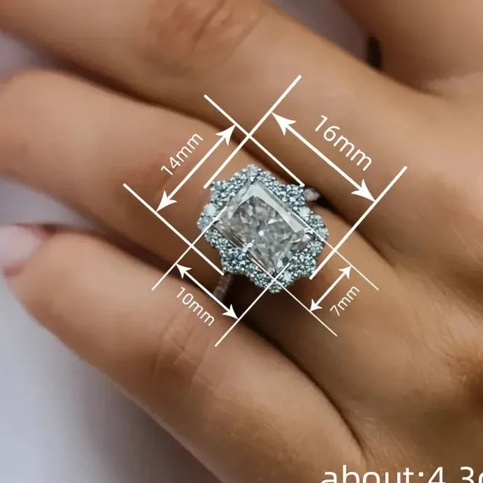 Elegant Luxury Bridal Wedding Band Cubic Zirconia Sparkling Ring