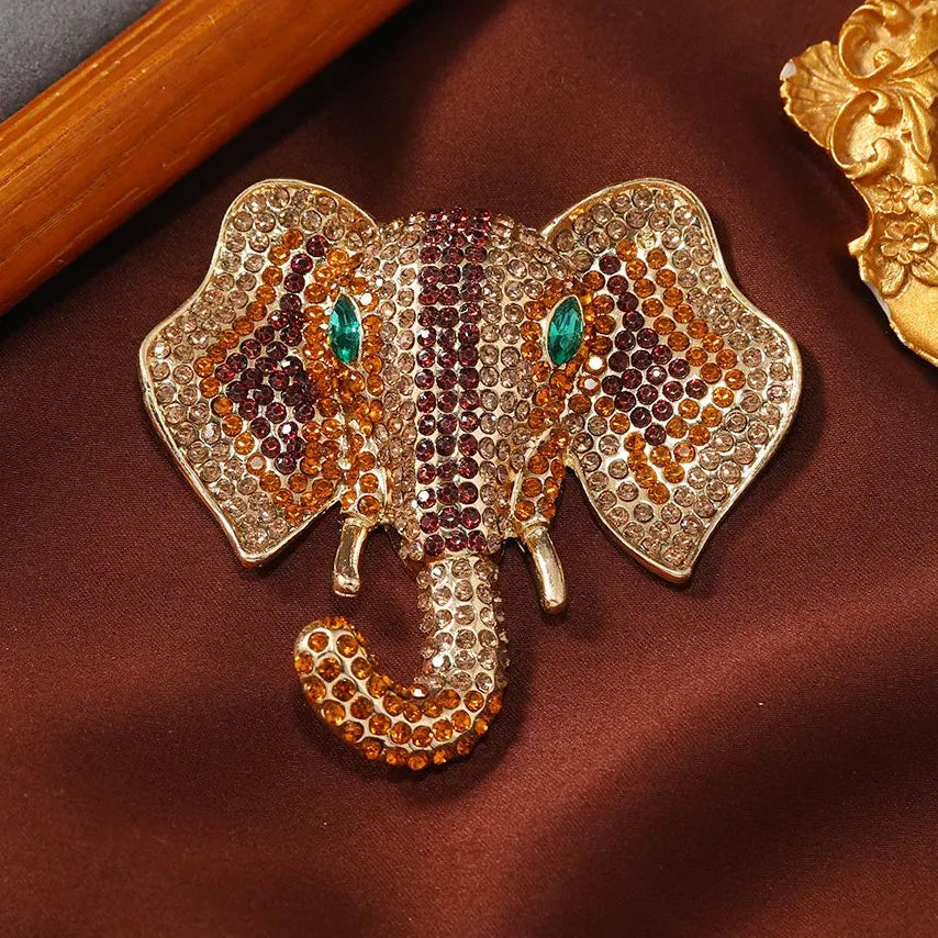 Classic Elephant Brooch Wedding Gift for Women and Men Stylish Accessory
