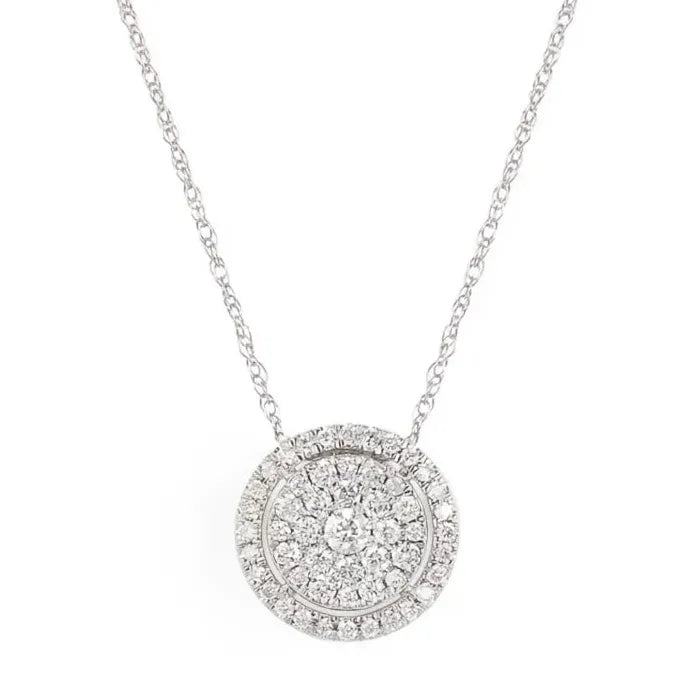 Elegant Cubic Zirconia Pendant Necklace Silver Chain Wedding Jewelry Gift