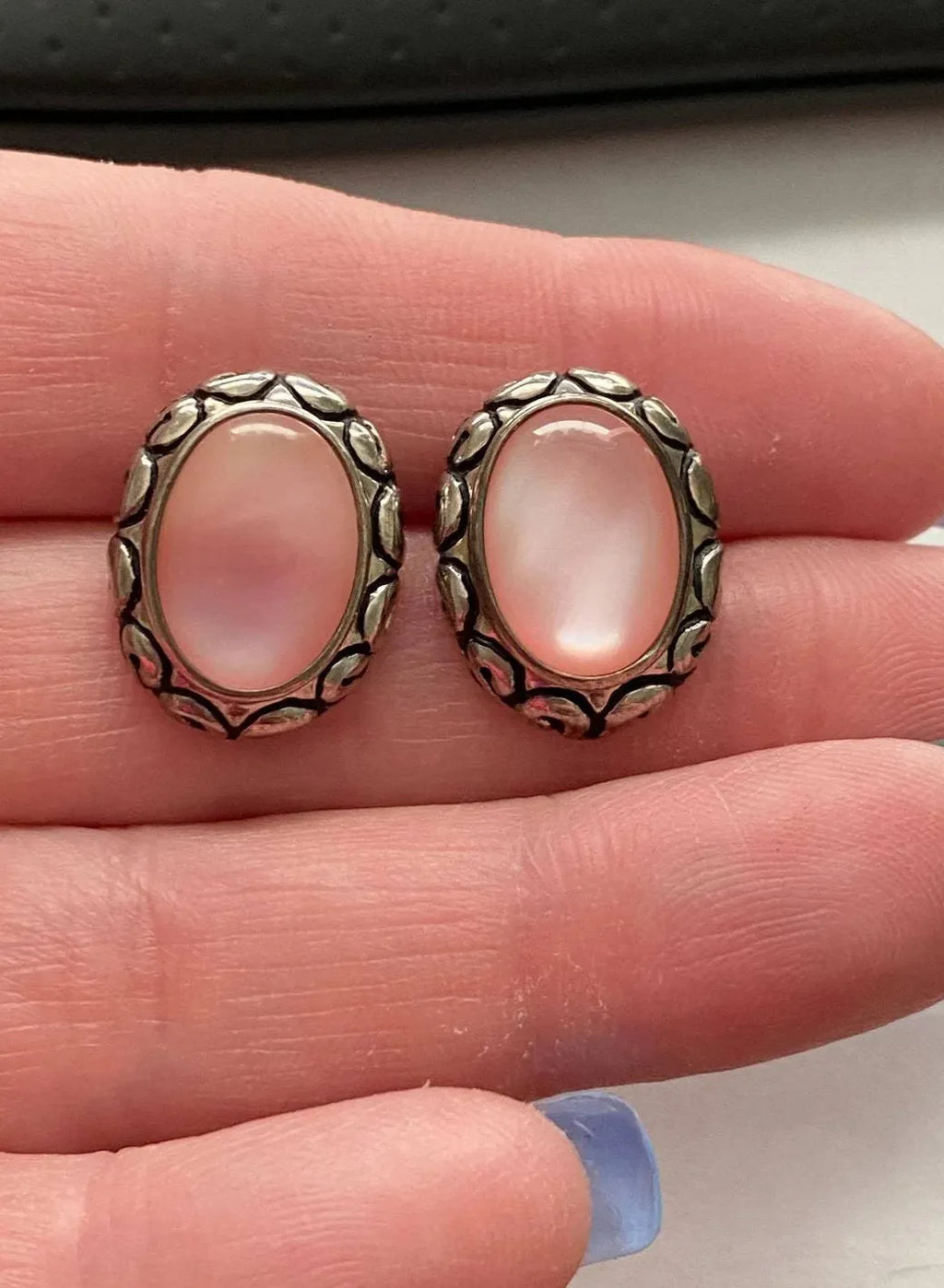 Retro Natural Rouge Pink Gemstone Earrings Zinc Alloy Arabic Ethnic Style Jewelry