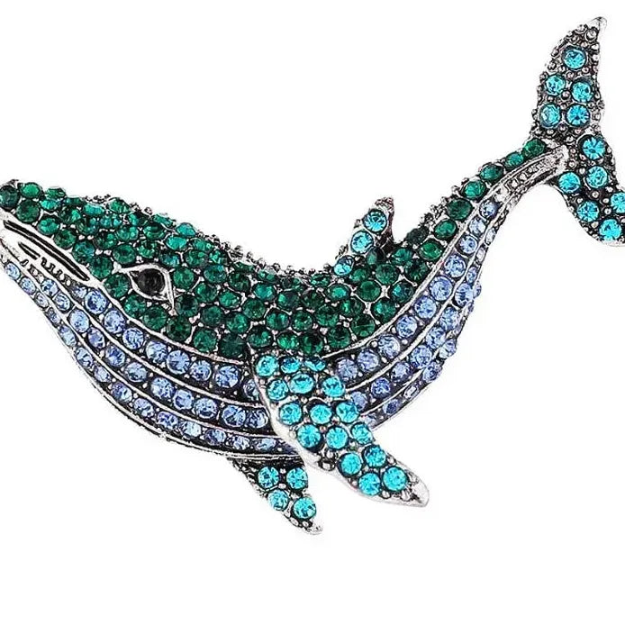 Vintage Dolphin Brooch Pin for Women Classic Animal Jewelry Gift