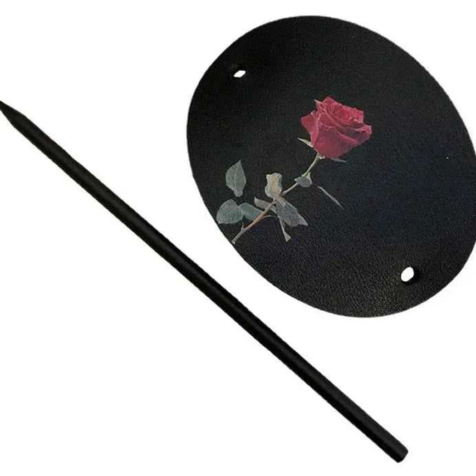 Chinese Style Wooden Hair Stick Rose Flower Hair Fork Elegant Design