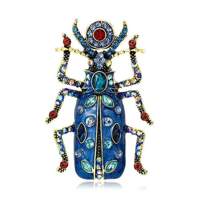 Luxury Insect Brooches Cicada Beetle Bee Mantis Pin for Women