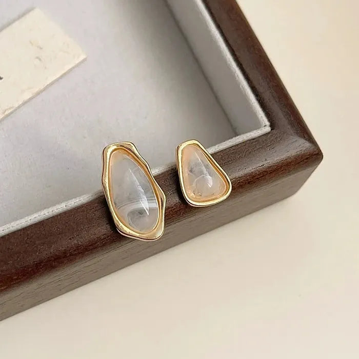 Asymmetric Water Drop Zinc Alloy Geometric Stud Earrings for Women Gift
