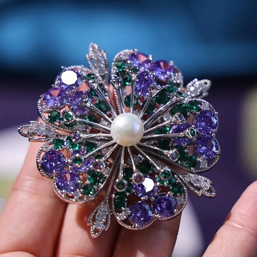 Luxury Floral Brooch for Men & Women Wedding Party Gift Accessory