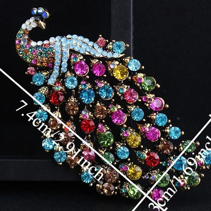 Classic Peacock Phoenix Brooch Wedding Gift for Men and Women