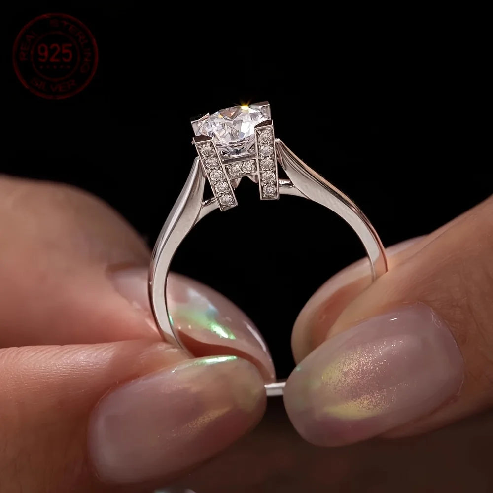 2.02CT Radiant Cut Lab Diamond Ring 925 Sterling Silver – White Gold Plated Engagement