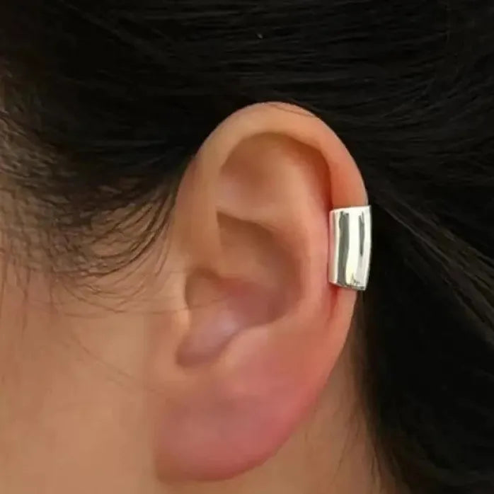 2Pcs Geometric Fake Piercing Cartilage Ear Clips for Women Stylish Jewelry