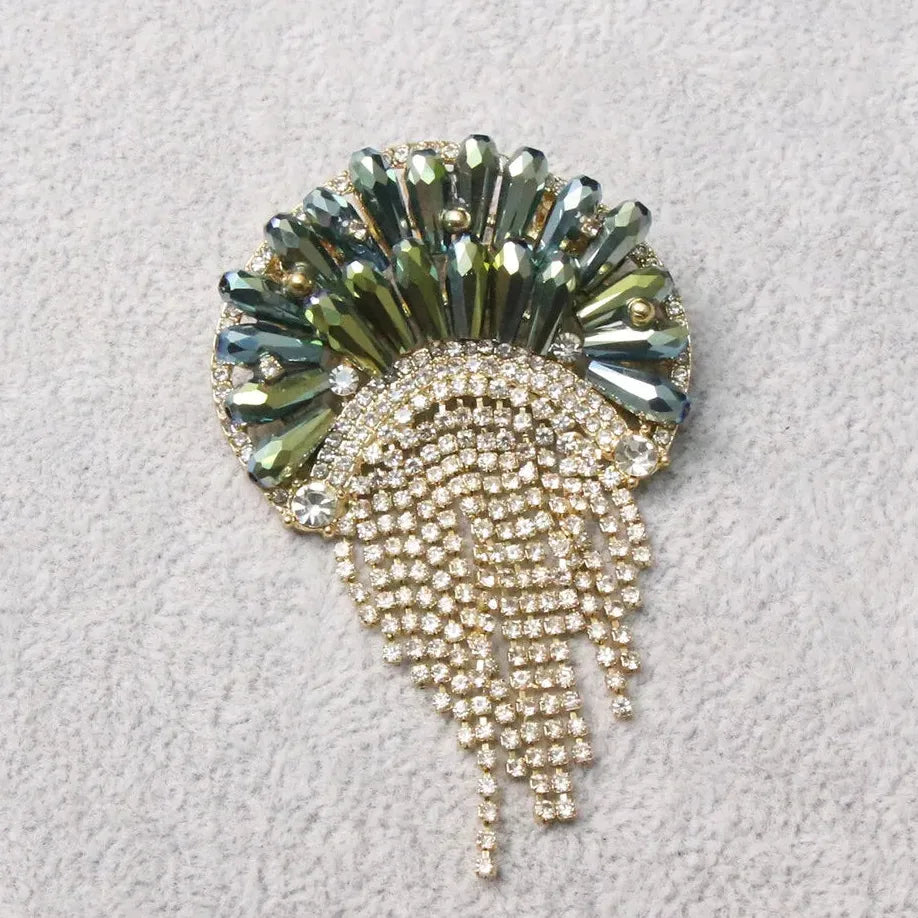 Vintage Jellyfish Brooch Pearl Rhinestone Elegant Gift for Women