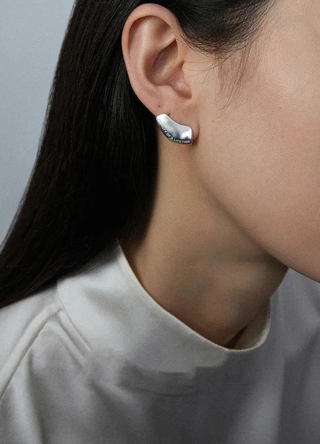 2024 Cyberpunk Copper Alloy Geometric Stud Earrings Unisex Punk Gift
