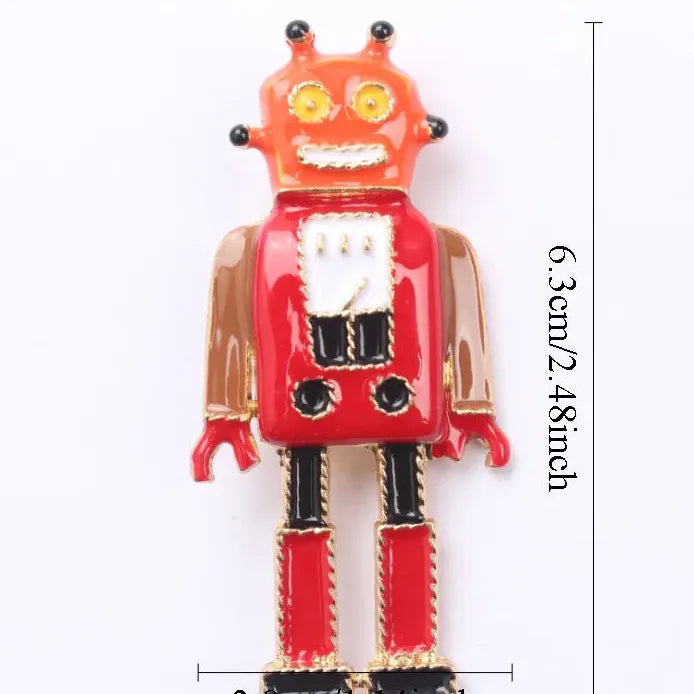 Luxury Classic Robot Brooch Jewelry Gift for Men and Women
