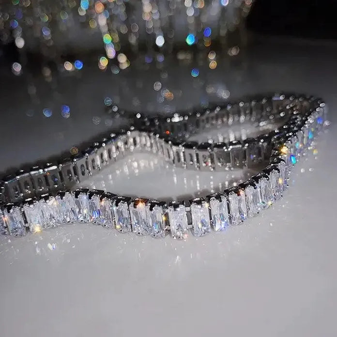 Luxury Rhinestone Geometric Circle Choker Necklace for Women Fashion Jewelry