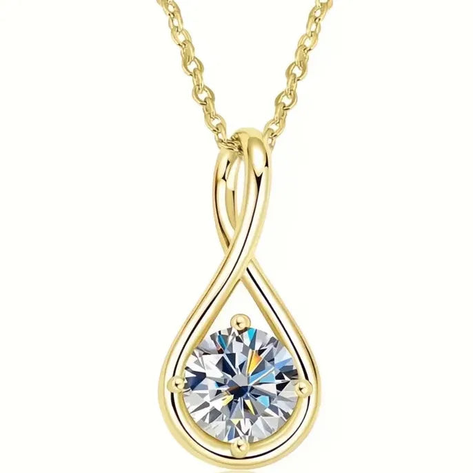 Women’s Geometric Pendant Necklace with Cubic Zirconia Silver Gold Jewelry