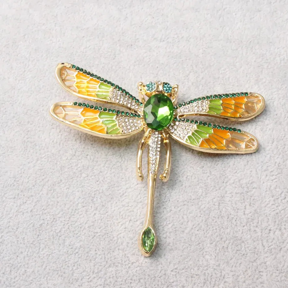 Vintage Dragonfly Brooch Elegant Jewelry Gift for Men and Women