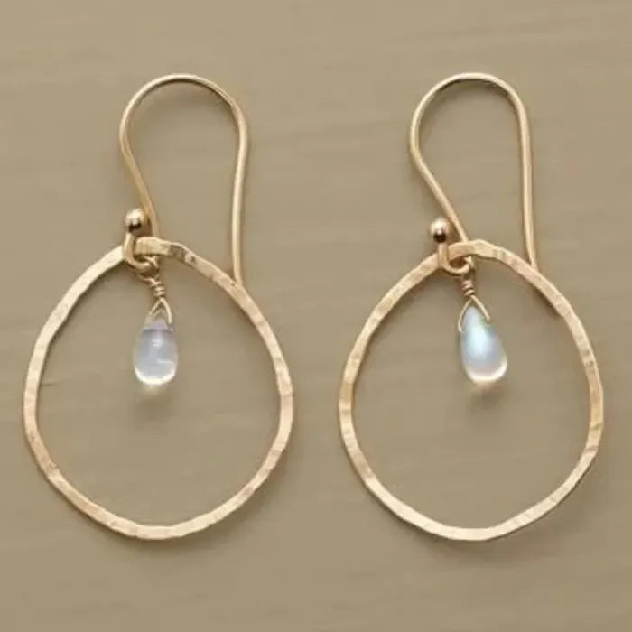 Irregular Circular Geometric Crystal Pendant Drop Earrings for Women Gold Party Jewelry