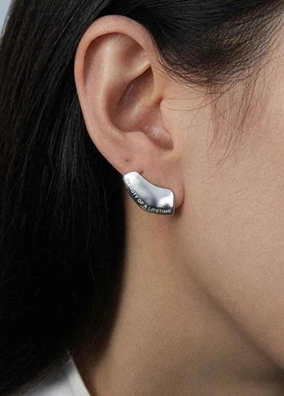 2024 Cyberpunk Copper Alloy Geometric Stud Earrings Unisex Punk Gift