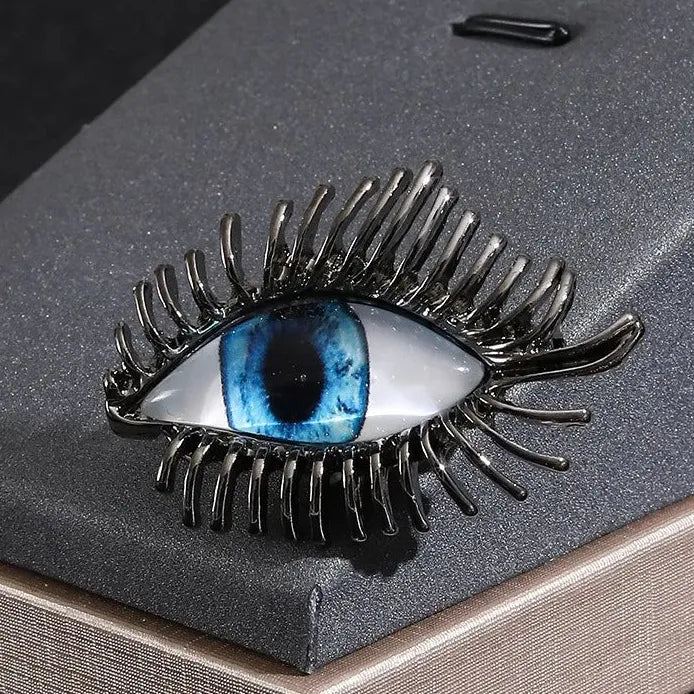 Luxury Sparkling Devil Eyes Brooch Pin for Women Men Classic Style