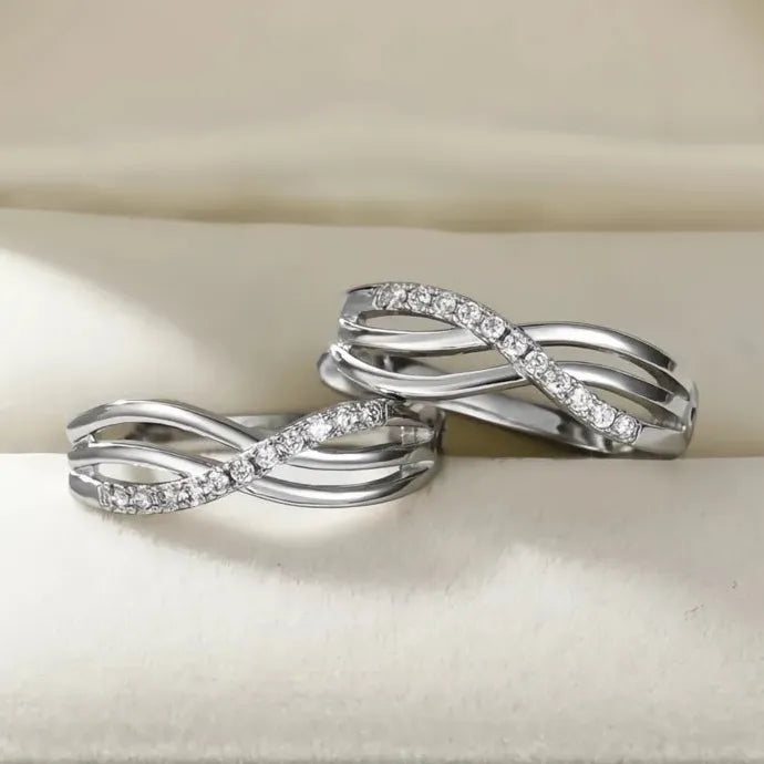 Silver Copper Alloy Cross Hoop Earrings with White CZ Stone 2022