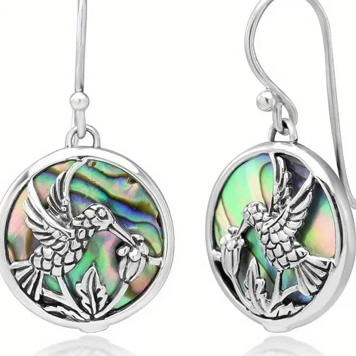 Colorful Shell Animal Shaped Women's Retro Drop Earrings Zinc Alloy Jewelry Gift