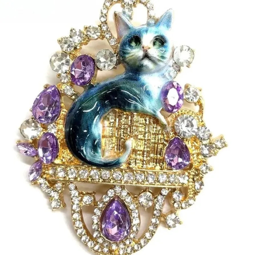 Luxury Elegant Classic Cat Brooch Jewelry Gift for Women Men